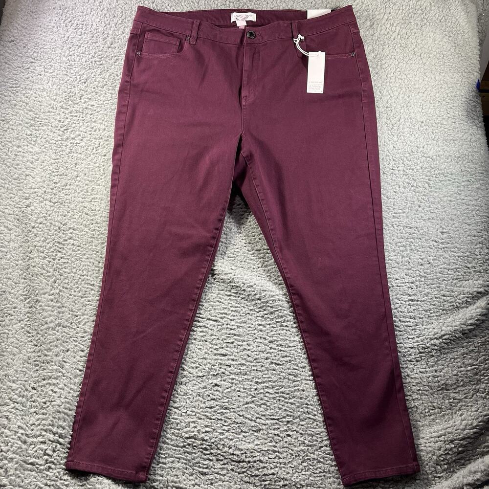 NWT Lane Bryant Ultimate Stretch High-Rise Skinny Jeans Women’s 22L Burgundy